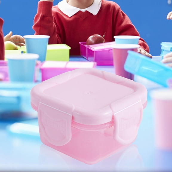 LHWEN Plastic Food Storage Containers Small Airtight Square Lunch Containers for Children Leak-Proof Leftover Food Storage Dishwasher Reusable Baby Food Prep Containers with Lids