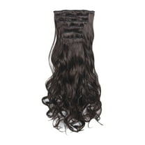 LHWEN Real As Remy Fashion Hair Long Clip In Hair Extensions Full Head Curly Wig Beauty Salon Straight Hair Fun Lace Wavy Curls Braided Hair Synthetic Hair bohon Perfect for Party Everyday