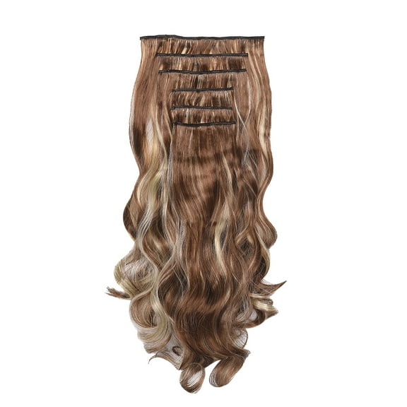LHWEN Real As Remy Fashion Hair Long Clip In Hair Extensions Full Head Curly Wig Beauty Salon Straight Hair Fun Lace Wavy Curls Braided Hair Synthetic Hair bohon Perfect for Party Everyday
