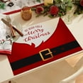 thumbnail image 1 of LHWEN Red Christmas Placemats 32x21 cm Seasonal Snowflakes Holiday Washable Table Mats Polyester Linen Wrinkle-Proof Dining Table Colorful Winter Decor Perfect for Daily Use Parties and Receptions, 1 of 3