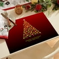 thumbnail image 1 of LHWEN Red Christmas Placemats 32x21 cm Winter Snowflakes Holiday Washable Table Mats Polyester Linen Wrinkle-Proof Dining Decor Perfect for Daily Use Holidays Parties and Receptions Reinforced, 1 of 3