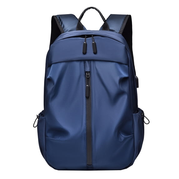 LHWEN School Starts Season Fashion Women Men Student Backpack Nylon USB Rechargeable Laptop Bag Solid Color Zipper Casual Comfortable Travel Shopping Laptop Tablet Magazine Umbrella Roomy Space