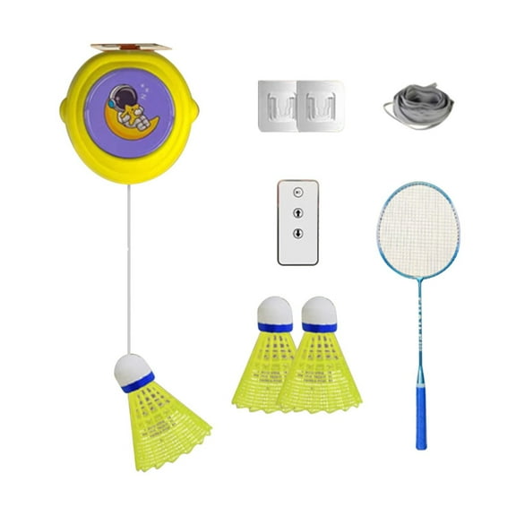 LHWEN Self Training Badminton Set Single Player Badminton Training Equipment Multifunctional Tool Adjustable Difficulty Lightweight Portable Design Ideal for Gym Playground Improves Reaction Coordinat