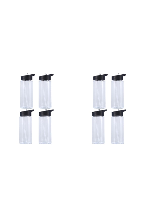 Set of 4 Double Wall Kids Sport Water Bottles with Sipper Clear Flip-Up Spout and Screw-On Lid Ideal for Monogramming and Vinyls Leak- Design Perfect for Active Children and Outdoor Activit 2PCS