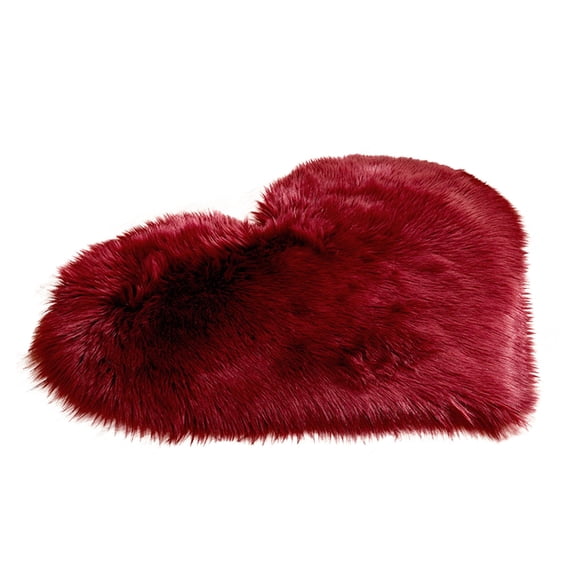 LHWEN Sheepskin Imitation Wool Faux Shaggy Area Rug Non-Slip Carpet for Bedroom Living Room Soft Plush Floor Mat 50x40cm Polyester Warm Decorative Rugs for Home Yoga Cushion