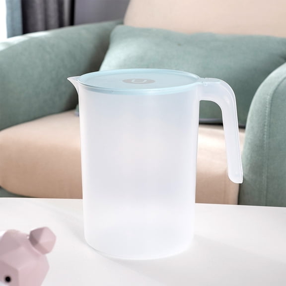 LHWEN Simple Cold Water Kettle Household Plastic Heat High Temperature Large Capacity Tea Pot Set Transparent Dishwasher Clever Lid Design Anti-Splash Smooth Pouring Ergonomic Handle Daily Use Party
