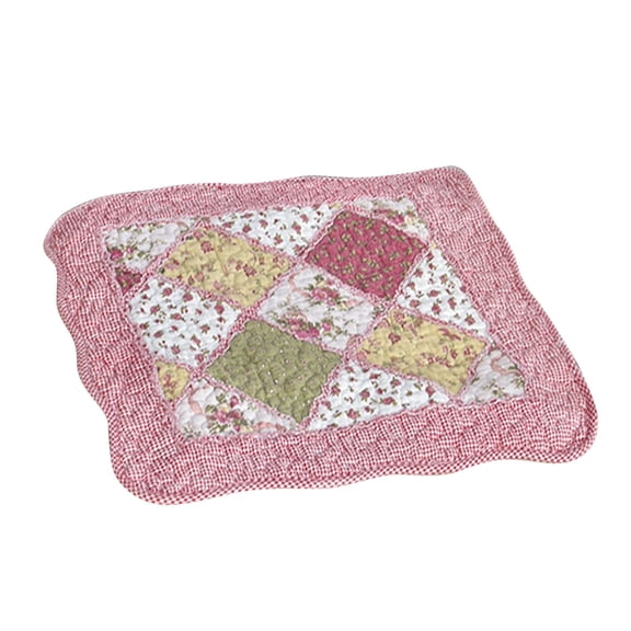 LHWEN Soft Comfortable Non-Slip Chair Seat Cushion Thin Plush Seat Pad with Ties for Home Dining Kitchen Patio Car Lightweight Breathable Polyester Fiber All Seasons Use Multiple Colors