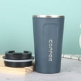 thumbnail image 1 of LHWEN Stainless Coffee Cup Vacuum Insulation Leak Proof Creative Outdoor Leisure Car Water Cup Double Layer Travel Mug Hot Cold Easy Grip One Button Opening Anti Slip Padding Portable Home 500ml, 1 of 6