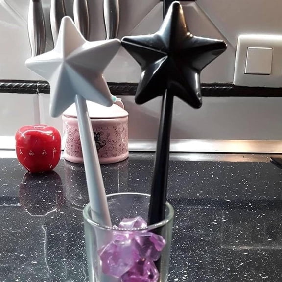 LHWEN Star Wand and Pepper Shakers Magical Kitchen Accessories for Halloween Christmas Whimsical Decor Cute Food-Grade Plastic Shakers for Functional and Multipurpose Shakers Perfect Gift for Kitchen