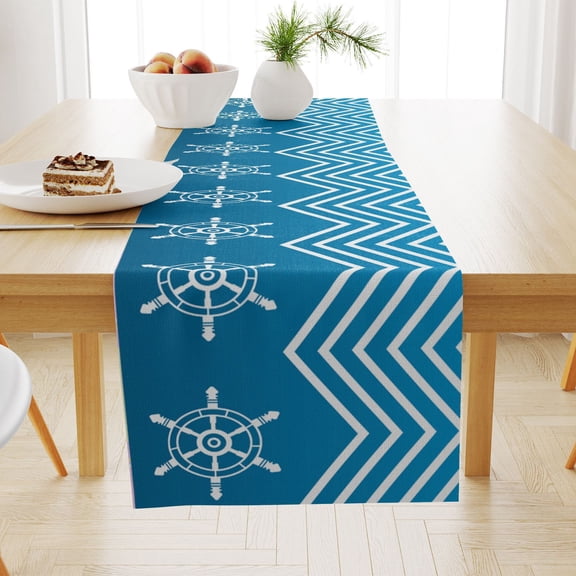 LHWEN Summer Ocean Beach TableTableclothTable Runner Tablecloth High Quality Linen Durable Marine Design with Seashells and Sea Creatures Dining Table Coffee Table Summer Party