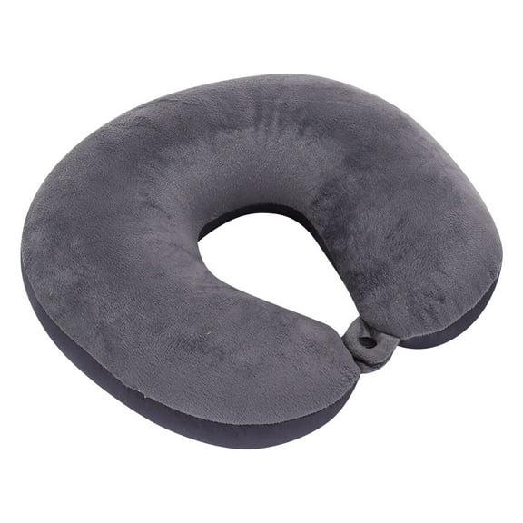 LHWEN Travel Neck Pillow Memory Foam Airplane Comfortable Washable Cover Plane Neck Support for Sleeping Soft Breathable Polyester Ideal for Car Rides and Plane Trips with Snap to Head Tipping