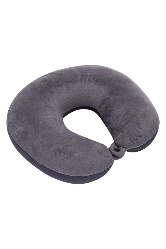 Travel Neck Pillow Memory Foam Airplane Comfortable Washable Cover Plane Neck Support for Sleeping Soft Breathable Polyester Ideal for Car Rides and Plane Trips with Snap to Head Tipping