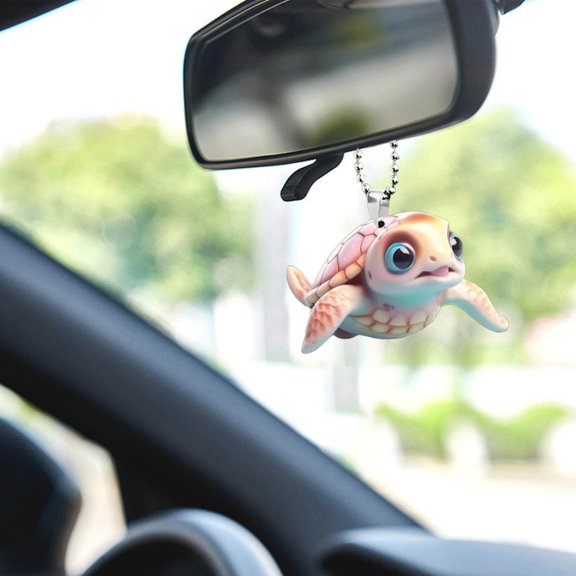 LHWEN Turtle Car Ornaments Christmas Tree Decorations Unique Turtle-Themed Holiday Decor Bright and Eye-Catching Design Perfect for Adding a Personalized Materials for Long-Lasting Use Ideal