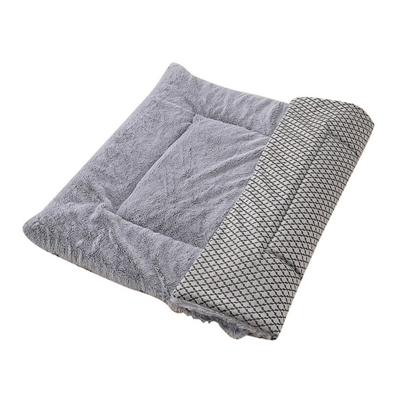 LHWEN Washable Small Dog Bed Anti Anxiety Crate Mattress Plush Cushion Ultra Soft Calming Pad with Non-Slip Bottom for Medium Small Dogs Machine Washable Joint Muscle