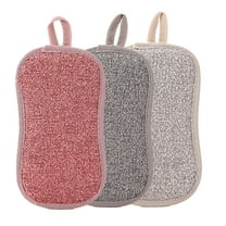 LHWEN Water Absorbent Double Sided Dishwashing Sponge Wiper Kitchen Cleaning Towel High Quality Fiber Cloth Nylon Soft and Comfortable Strong Friction Absorbent Easy to Clean Dishwashing Pot