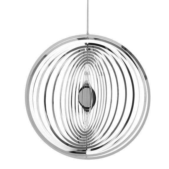 LHWEN Windchimes Metal 360° Rotating Balcony Silver Alloy Outdoor Indoor Garden Patio Decoration Relaxing Ornament Hanging Wind Bell Botanical Gardens Balconies Trees Home Decor Quiet Rotation