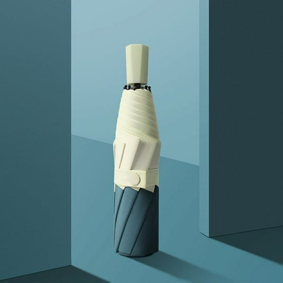 LHWEN Windproof Inverted Folding Travel Umbrella for Adults and Kids Portable Compact Design Automatic Open Close Lightweight Umbrella for Car Backpack Suitcase Blue