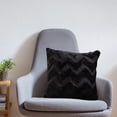 thumbnail image 1 of LHWEN Winter Covers 18x18in Christmas Throw Pillowcases Stripe Snowflake Plush Pillow Covers Farmhouse Decor for Couch Holiday Home Decoration Soft and Linen Pillowcase Hidden Zipper, 1 of 4