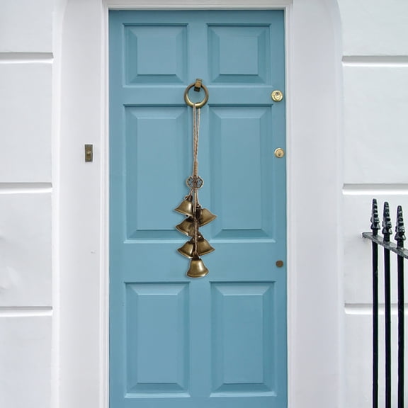 LHWEN Witch Wind Chime Doorknob Bell String Home Decoration Wall Hanging Garden Memorial Warding Bells Positive Energy Tree of Life March Blessing Tarot Spell Bottle Black Key Brass Metal Handmade