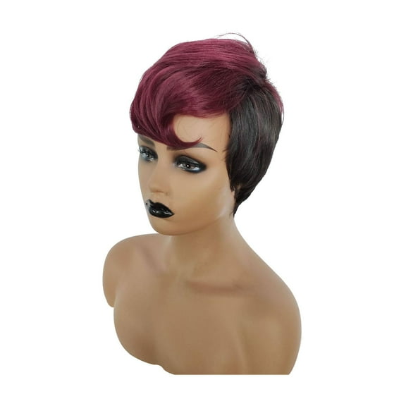 LHWEN Women's Fluffy Short Curly Hair High Temperature Silk Rose Mesh Headband Wig Suitable For Women's Wigs Beauty Salon Straight Hair Fun Lace Wavy Curls Braided Hair Synthetic Hair bohon