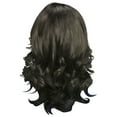 thumbnail image 1 of LHWEN Women's Wavy Short Curly Hair Wig Black Synthetic Fiber Adjustable Cap Natural Look Lace Front Soft and Smooth for Daily Wear Work Dates Concerts Theme Parties Blonde Wigs Available, 1 of 6