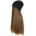 thumbnail image 1 of LHWEN Women’s Winter Beanie Hat Wig with Long Straight/Wavy Curly Hair Soft Synthetic Fiber Warm Knit Cap Natural Look Comfortable for Daily Wear Parties Weddings Sports and More Easy to Wea, 1 of 9