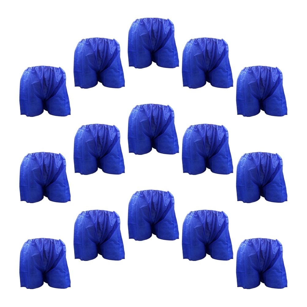 LHX 15pcs Disposable Sauna Underwear Blue Disposable Sauna Underwear