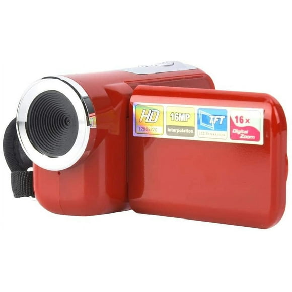 LHX Kids Camera Camcorder, Portable 16X HD Digital Video Camera Camcorder with 2-inch TFT LCD Sceen,for Kids YouTube or Vlog 16MP Digital Camera DV Video Camcorder,Best Gift for Children(red)-0810