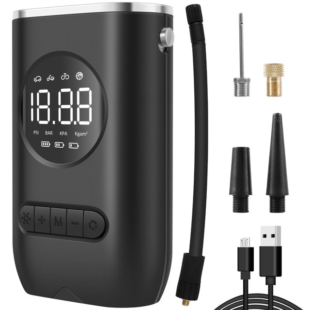 LHX Portable Tire Inflator 150PSI Cordless Air Compressor with LED