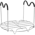 thumbnail image 1 of LHX Steamer Rack Trivet,with Heat Resistant Silicone Handles,Compatible with 6 Qt 8 Quart, Stainless Steam Rack Pressure Cooker Trivet, for Easy Chicken & Pot Removal,2 stylesB, 1 of 7