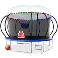 thumbnail image 1 of LHX Trampoline for Kids 12FT 14FT 16FT Outdoor Trampolines with Basketball Hoop, Safety Enclosure Net, Lights, Sprinklers, Recreational Heavy Duty Trampoline, 1400lbs Loading, Easy to Install, 1 of 10