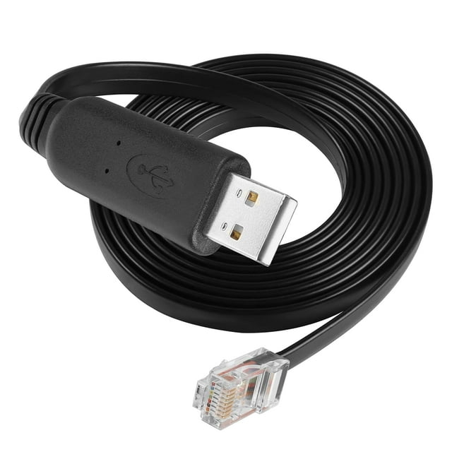 LHXUSB Console Cable 1.8M USB 2.0 to RJ45 Male Serial Flat Cable