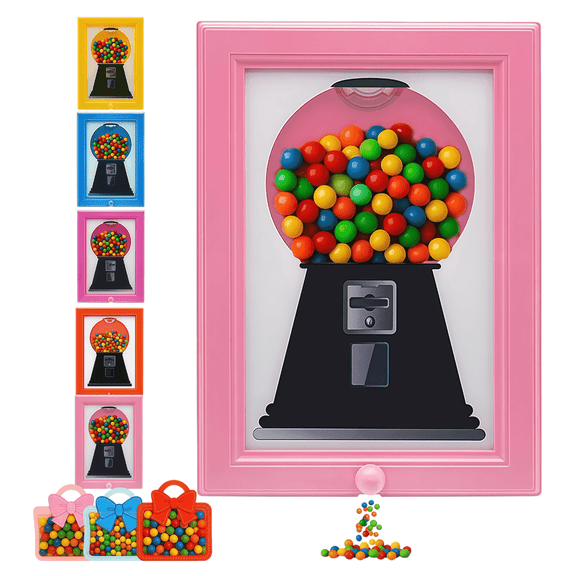 LHYXU Candies Dispenser Picture Frame | Perfect for Special Occasions Gifts | 11.8 x 8.3" Pink