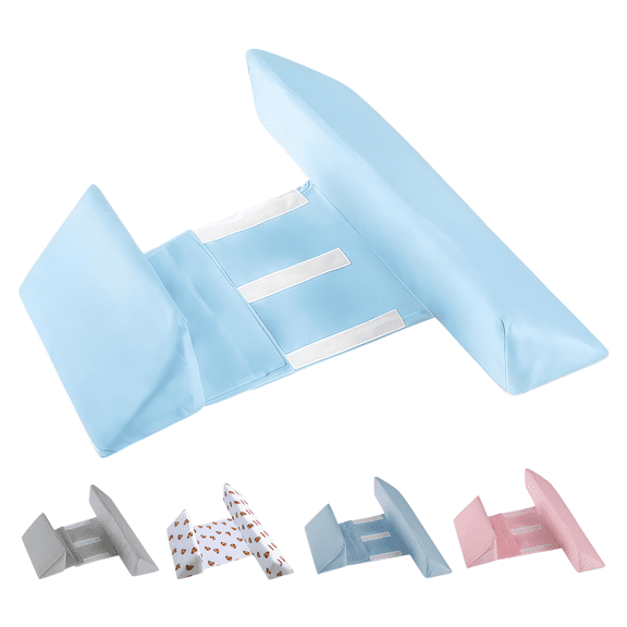 LHYXU Fixed Wedge Pillow, Side Sleeper Support Cushion for , Adjustable 45-Degree Triangle Design, Breathable & Washable Cover (B/Blue)
