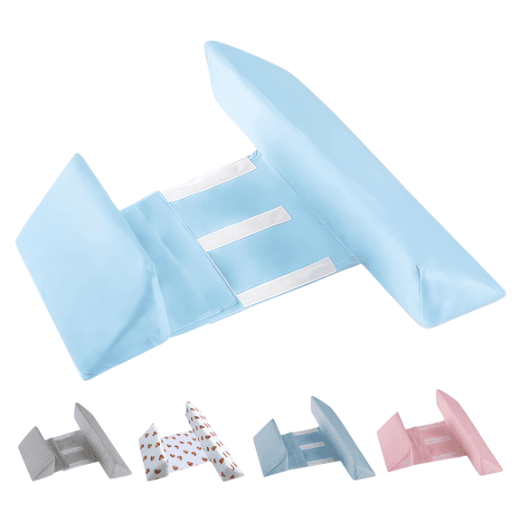 LHYXU Fixed Wedge Pillow, Side Sleeper Support Cushion for , Adjustable 45-Degree Triangle Design, Breathable & Washable Cover (B/Blue)