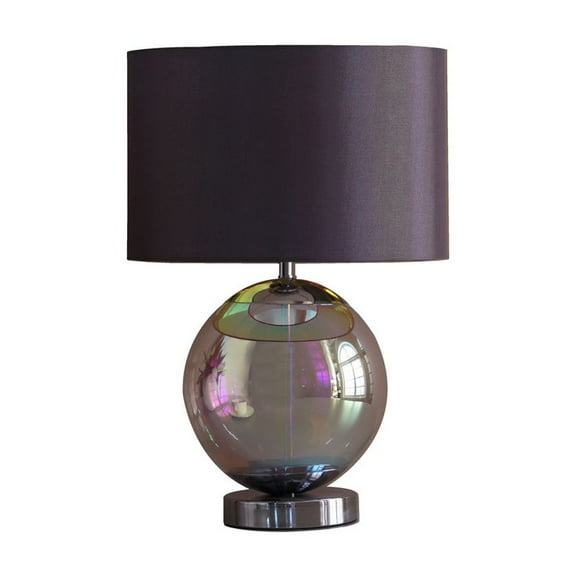 LHYY 18.75-Inch Artie Orb Iridescent Chrome Table Lamp