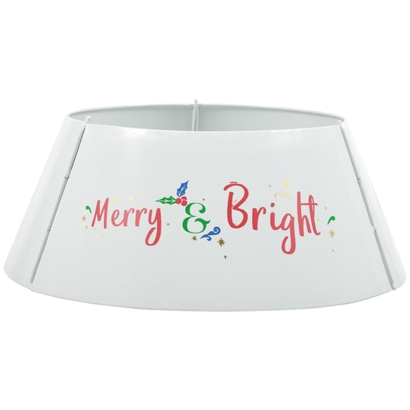 LHYY 26 Inch Christmas Tree Collar Ring,Stand Cover for Decor,White