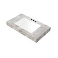thumbnail image 1 of LHYY 36" Light Gray Sintered Stone Countertop and Undermount Ceramic Basin with Three Standard Pre-drilled Faucet Holes,NO Cabinet,NO Faucet and Sink Cover, 1 of 7