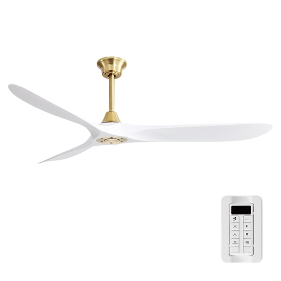 LHYY 60 Inch Indoor Modern ABS Smart Ceiling Fan With 6 Speed Remote Control Reversible DC Motor For Bedroom