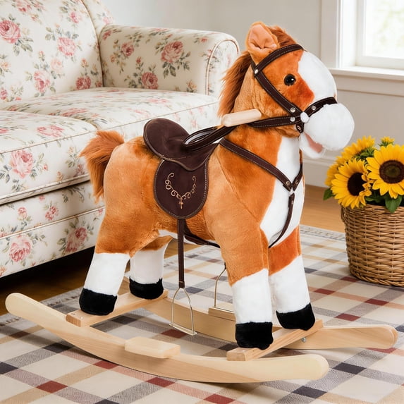 LHYY Animal Rocker,Plush Toy Rocking Horse