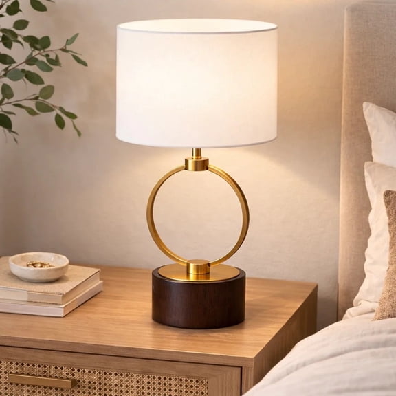 LHYY Bedroom Table Lamp Nordic Home Creative Romantic Warm Metal Study Room Desk Bedside Lamp,Grid Metal Circular Table Lamp 110V
