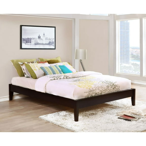 LHYY Cappuccino Queen Platform Bed