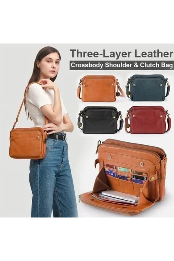 Crossbody Shoulder Bag for Women,Leather Shoulder Bag, Wallet With Built-In Multiple Compartments