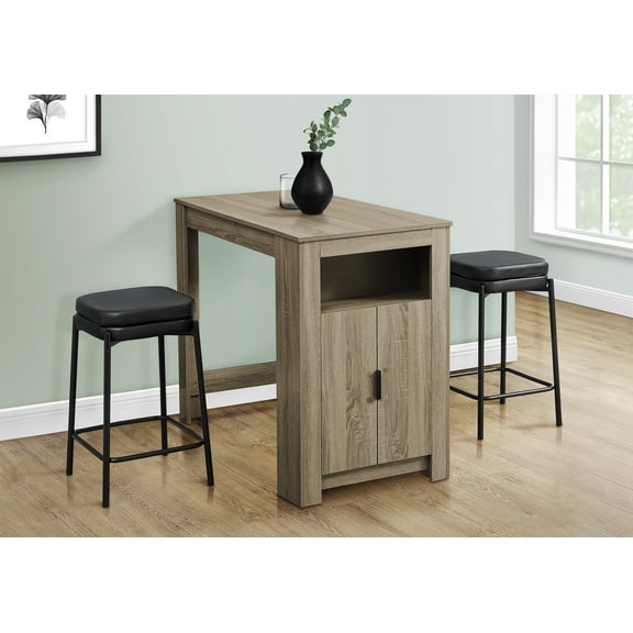 LHYY Dining Table,48"Rectangular,Counter Height,Kitchen,Small,Storage,Brown Laminate,Contemporary,Modern