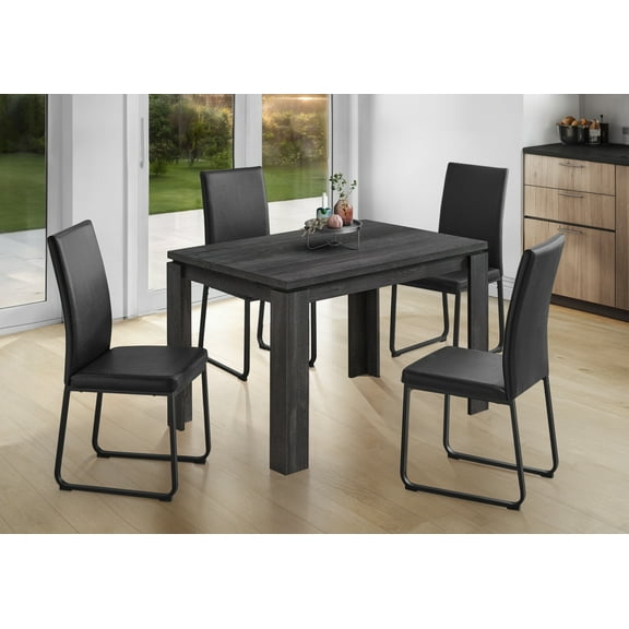 LHYY Dining Table,48"Rectangular,Small,Kitchen,Dining Room,Black Laminate,Contemporary,Modern