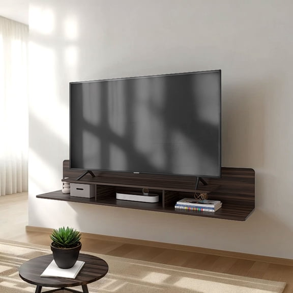 LHYY Dragon Tv Stand with Open Storage,Stained Walnut
