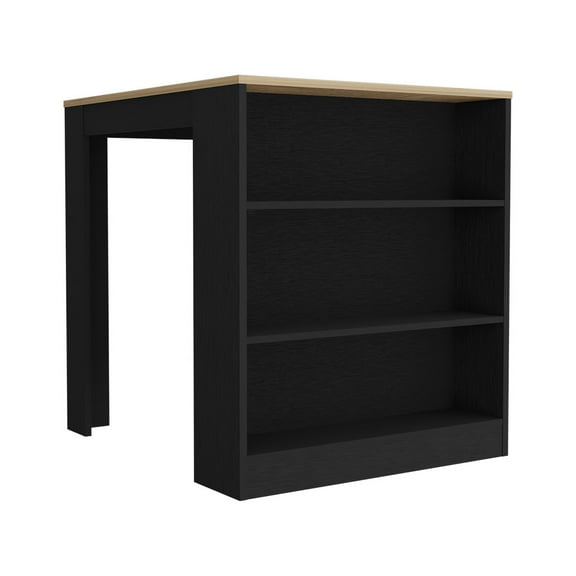 LHYY Kitchen Counter Dining Table Toledo,Kitchen,Black/Pine
