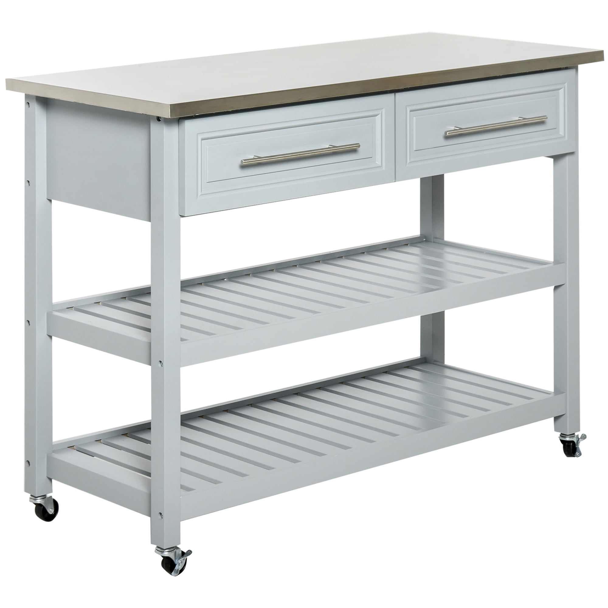 Photo inspiration: Fresh Look at Lhyy Kitchen Island With Stainless Steel Top Traditional Kitchen Island