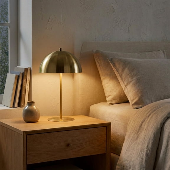 LHYY Minimalist Table Lamp Dimmable Table Lamp Fast Delivery Small Bedside Lamps for Night Stands,Living Room,Office,Study Room,Tundra Table Lamp-Gold outer-White inner 110~120V