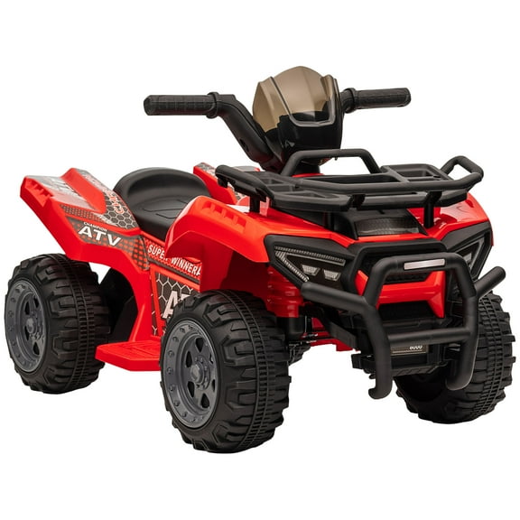 LHYY Ride-on ATV Four Wheeler Car 6V Battery Powered Motorcycle with Music for 18-36 Months,Red